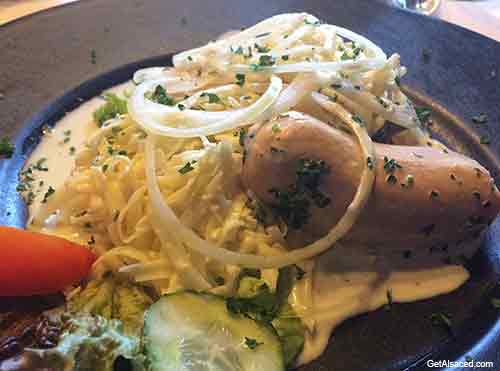 wine makers salad in alsace france