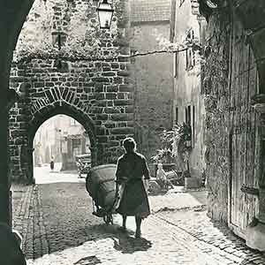 old photo of an alsace village