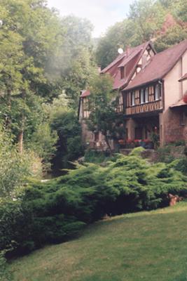 View of Kaysersberg house and river