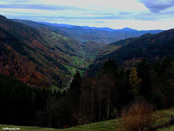 mountain valley in alsace france
