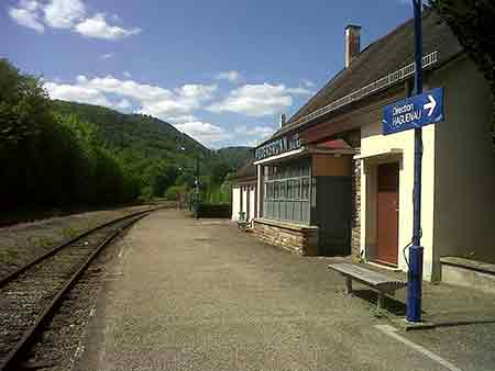 very small train station in alsace france