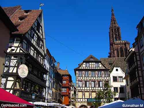 historic buildings in strasbourg in alsace france