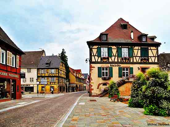 Alsace villages in Wintzenheim in France