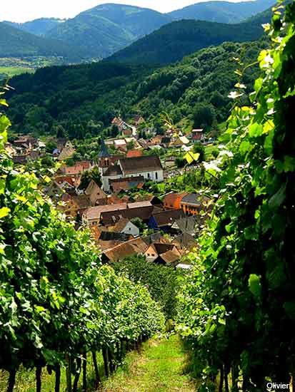 Albe village in Alsace France