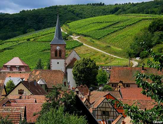 Albe an Alsace village in France