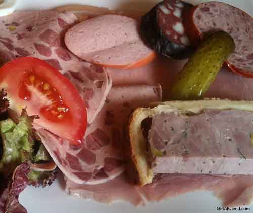 meats and sausages from alsace france