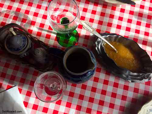 restaurant table in alsace france