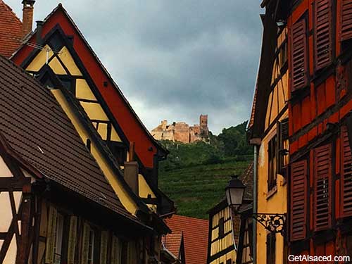 Village of Ribeauville on the Alsace Wine Route in France