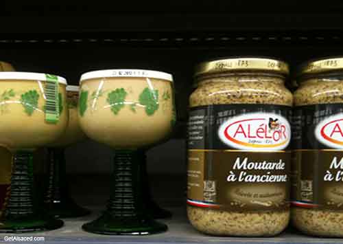 alsace mustard in the grocery store