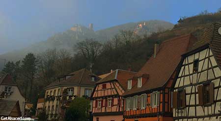 small Alsace village of Ribeauville in France