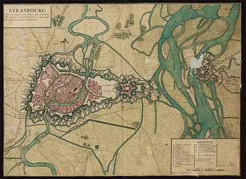 old map of strasbourg france