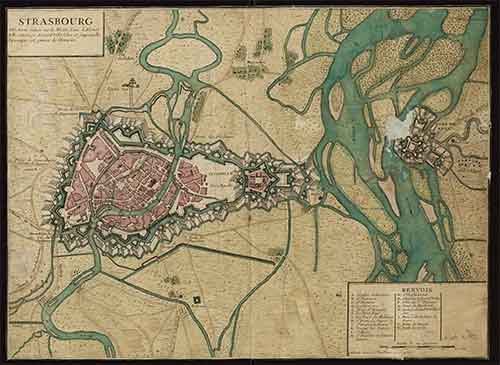 old map of strasbourg france