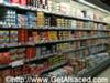 One Side of the Yogurt Section in a Medium sized French Supermarket in Alsace
