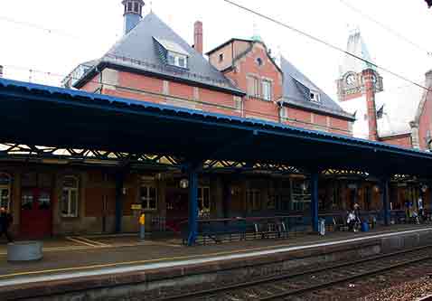 medium sized train station in alsace france