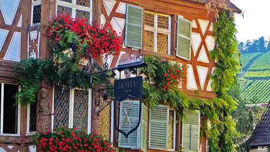 Village of Turckheim on the Alsace Wine Route in France